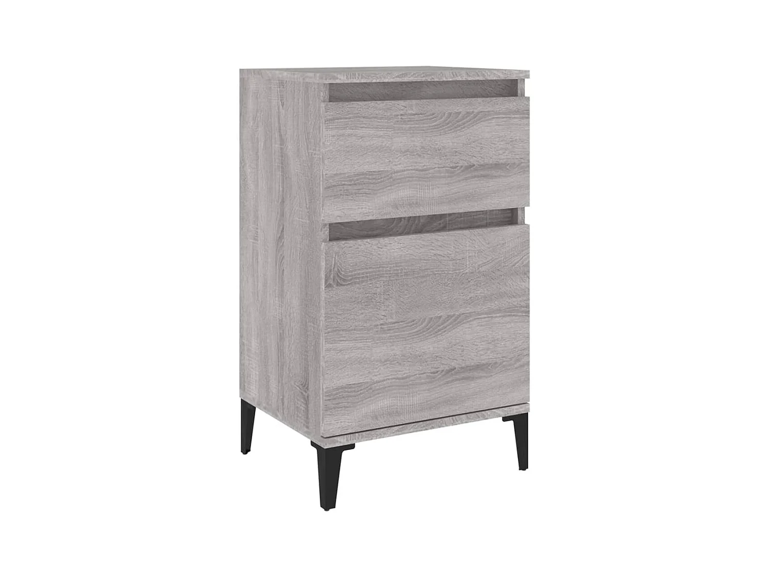 Amite  Nachtkastje 40x35x70 cm bewerkt hout grijs sonoma eikenkleurig