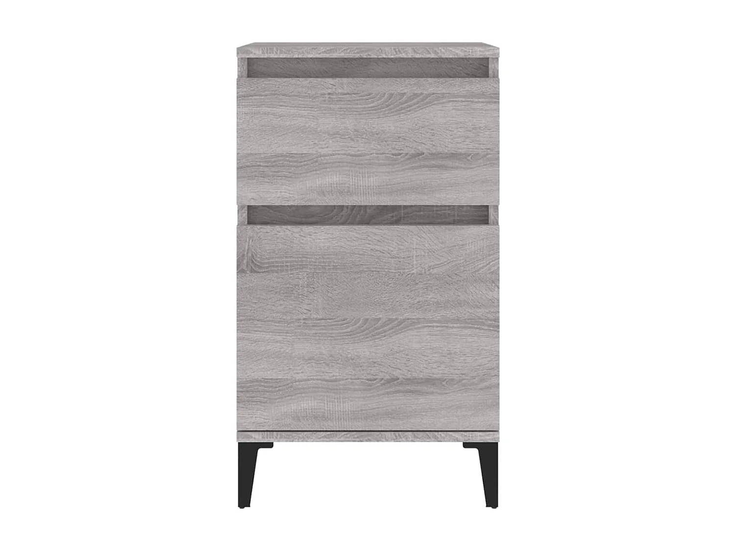 Amite  Table de chevet sonoma gris 40x35x70 cm