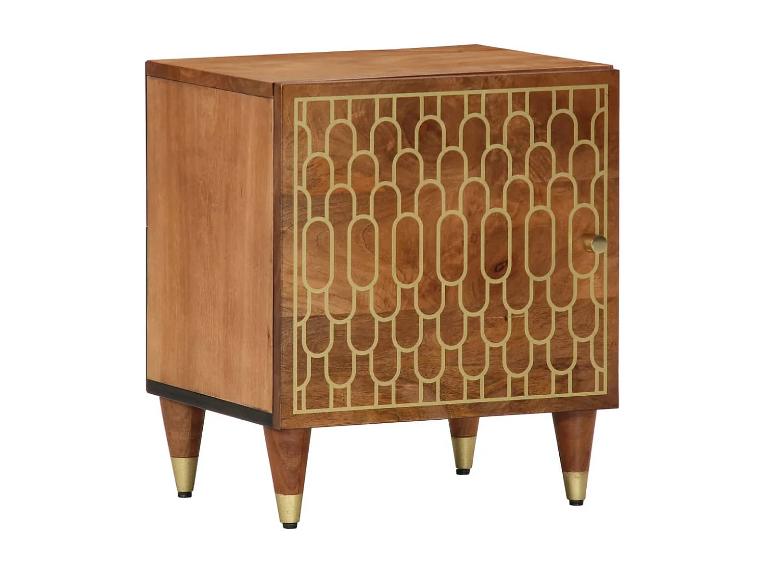 Cylene  Table de chevet 40x33x46 cm Bois de manguier solide