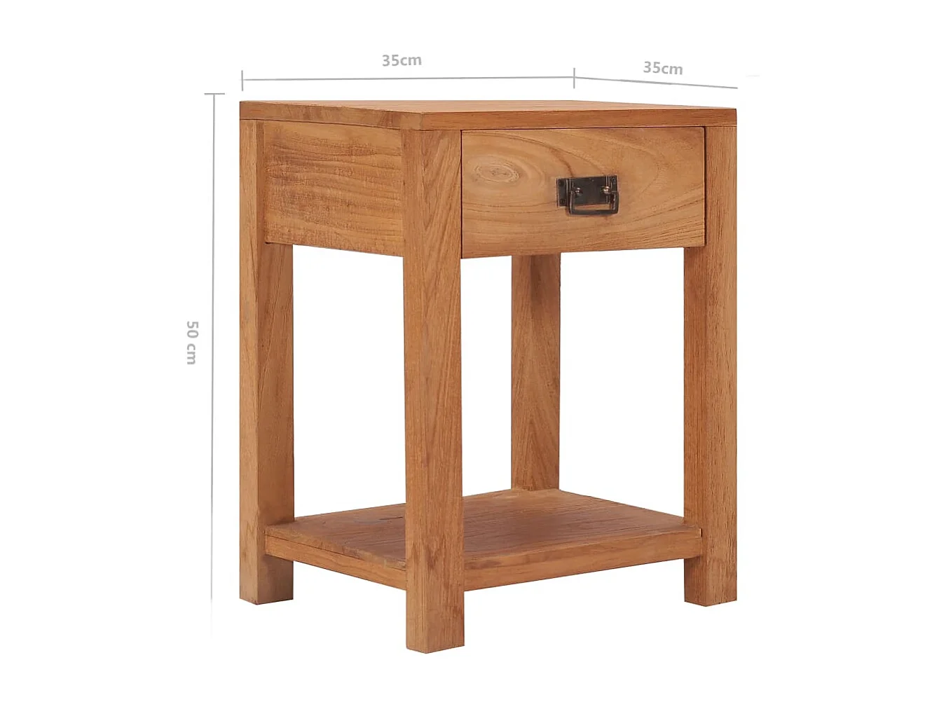 Garden Furniture -  Nachttisch 35x35x50 cm Massivholz Teak