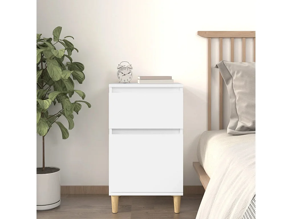 Bellevue  Table de chevet blanc 40x35x70 cm