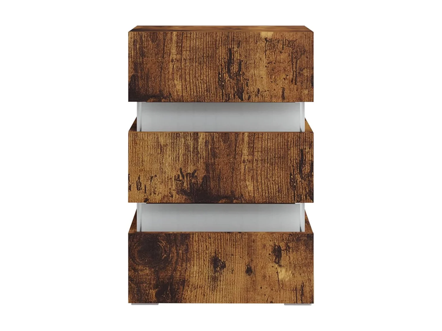 Mohn  Nachtkastje 45x35x67 cm bewerkt hout gerookt eikenkleurig