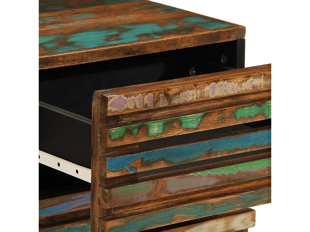 Janoah  Nachttische 2 Stk. 40x34x46 cm Altholz Massiv