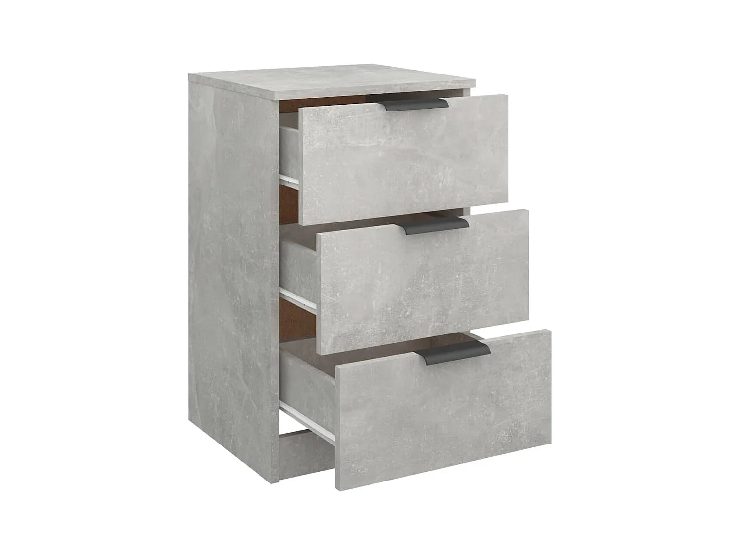 Tucson  Table de chevet Gris béton 40x36x65 cm