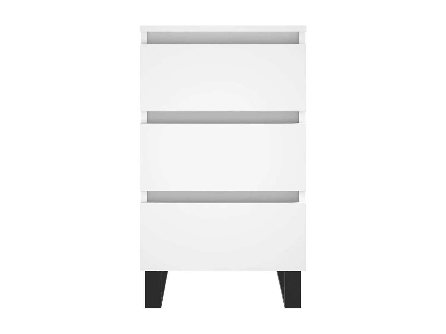 Boxtel  Tables de chevet 2 pcs blanc 40x35x69 cm bois d’ingénierie