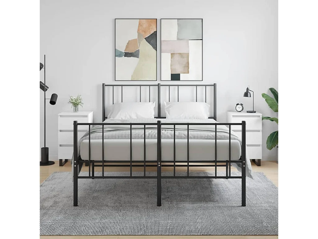 Boxtel  Tables de chevet 2 pcs blanc 40x35x69 cm bois d’ingénierie