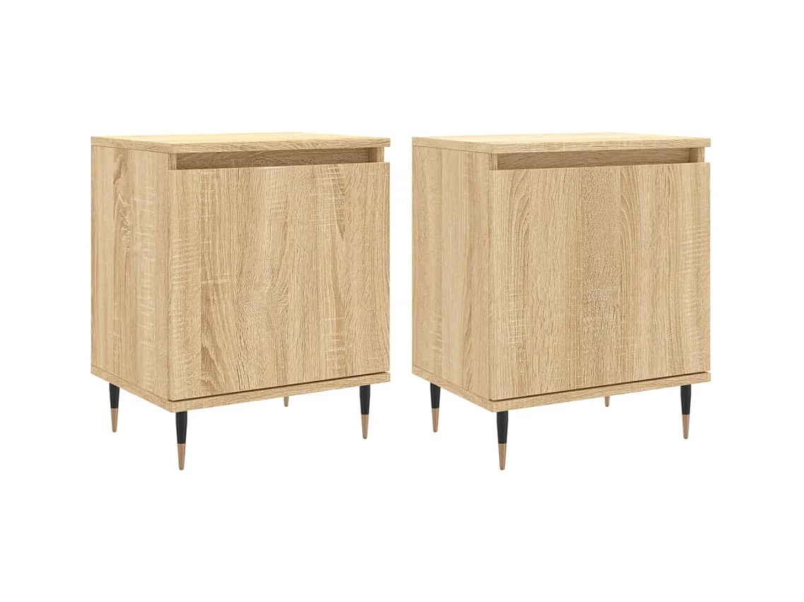 Felina  Tables de chevet 2pcs chêne sonoma 40x30x50cm bois d'ingénierie