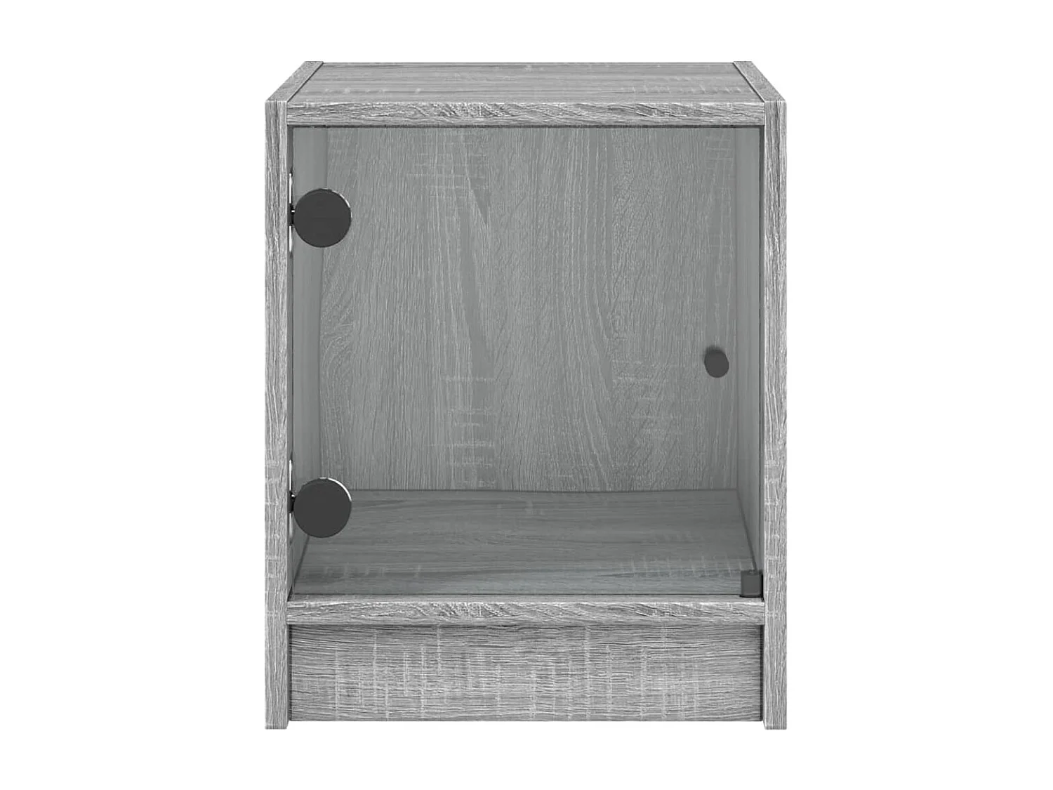 Butte  Tables de chevet et portes vitrées 2pcs sonoma gris 35x37x42cm