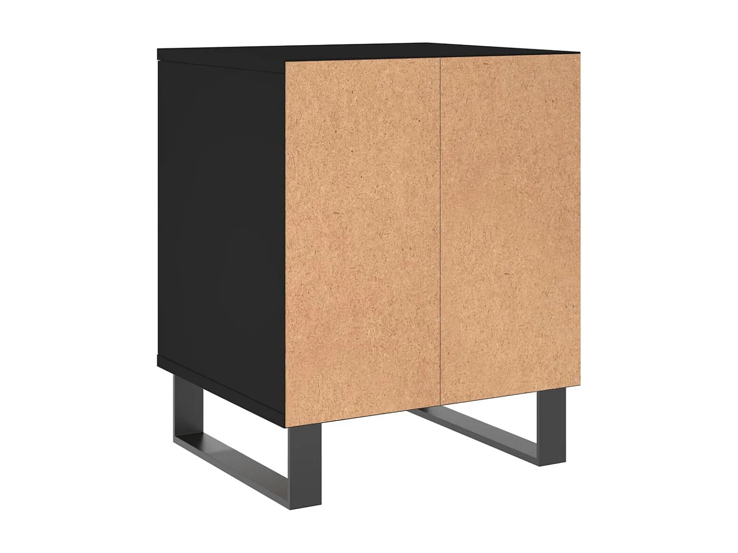 Orlando  Tables de chevet 2 pcs noir 40x35x50 cm bois d’ingénierie