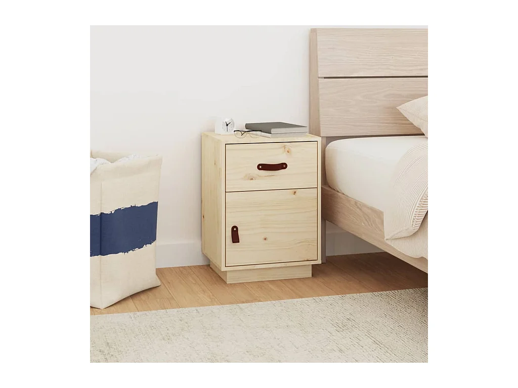 Yaldir  Table de chevet 40x34x55 cm Bois de pin solide