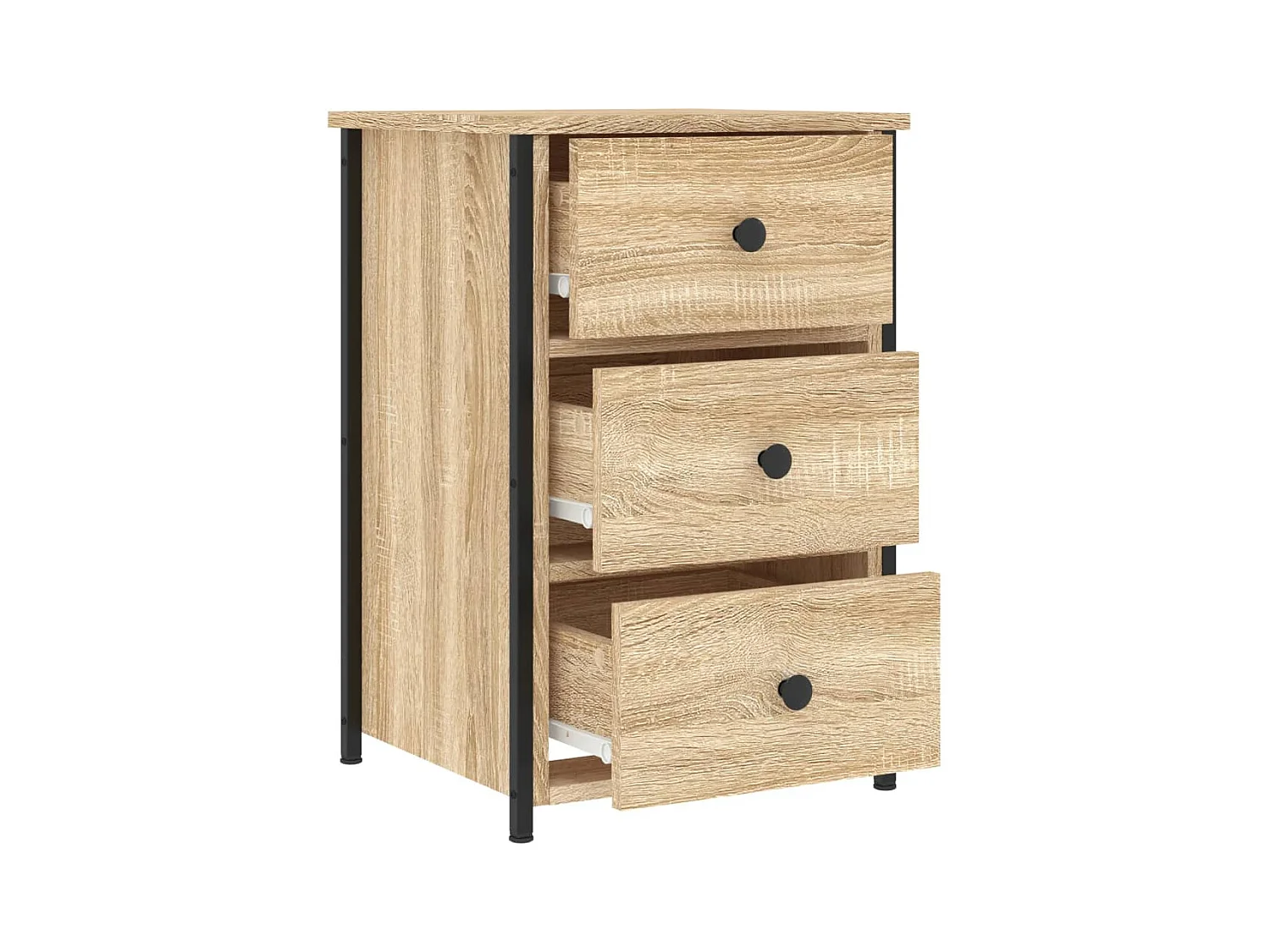 Elorin  Mesitas noche 2 uds madera ingeniería roble Sonoma 40x36x60 cm