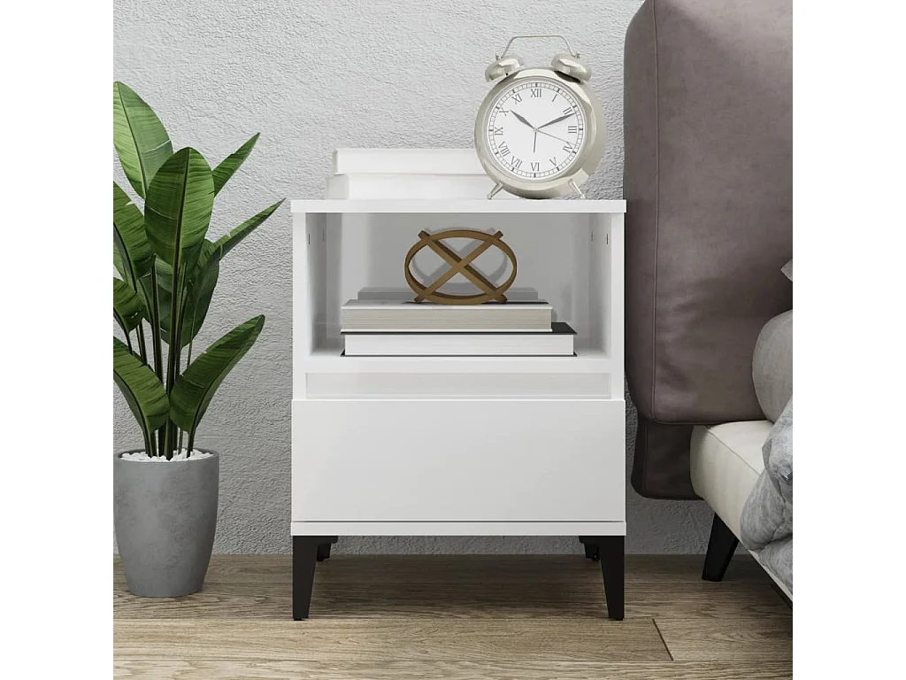 Centennial  Nachtkastje 40x35x50 cm hoogglans wit