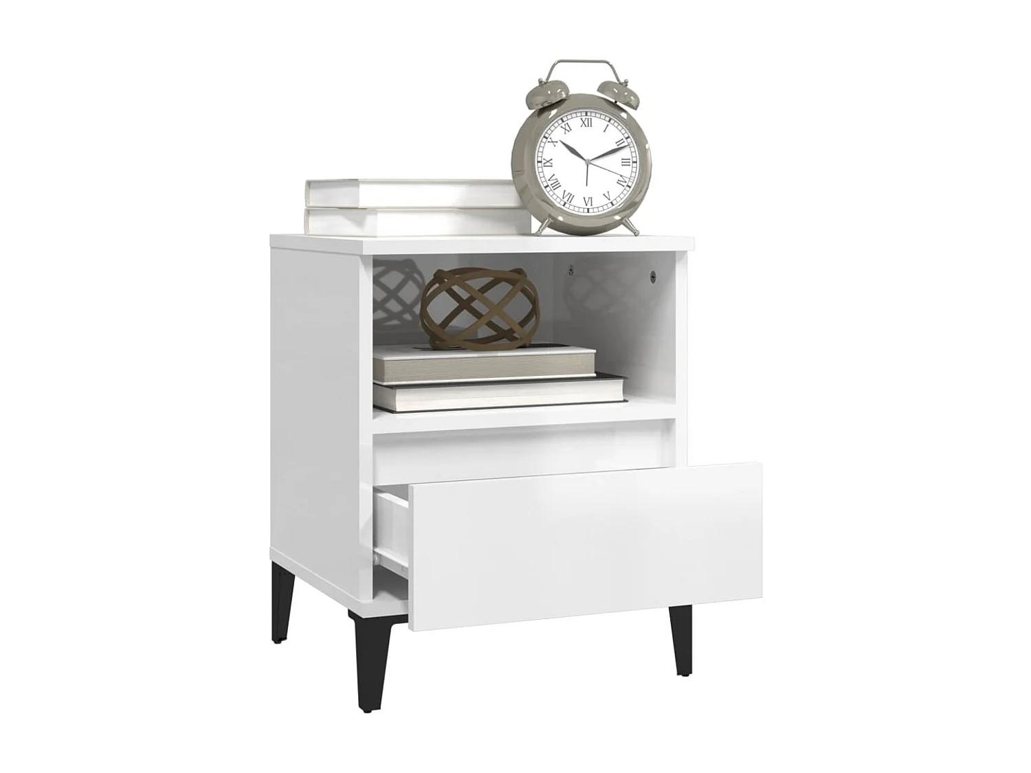 Centennial  Nachtkastje 40x35x50 cm hoogglans wit