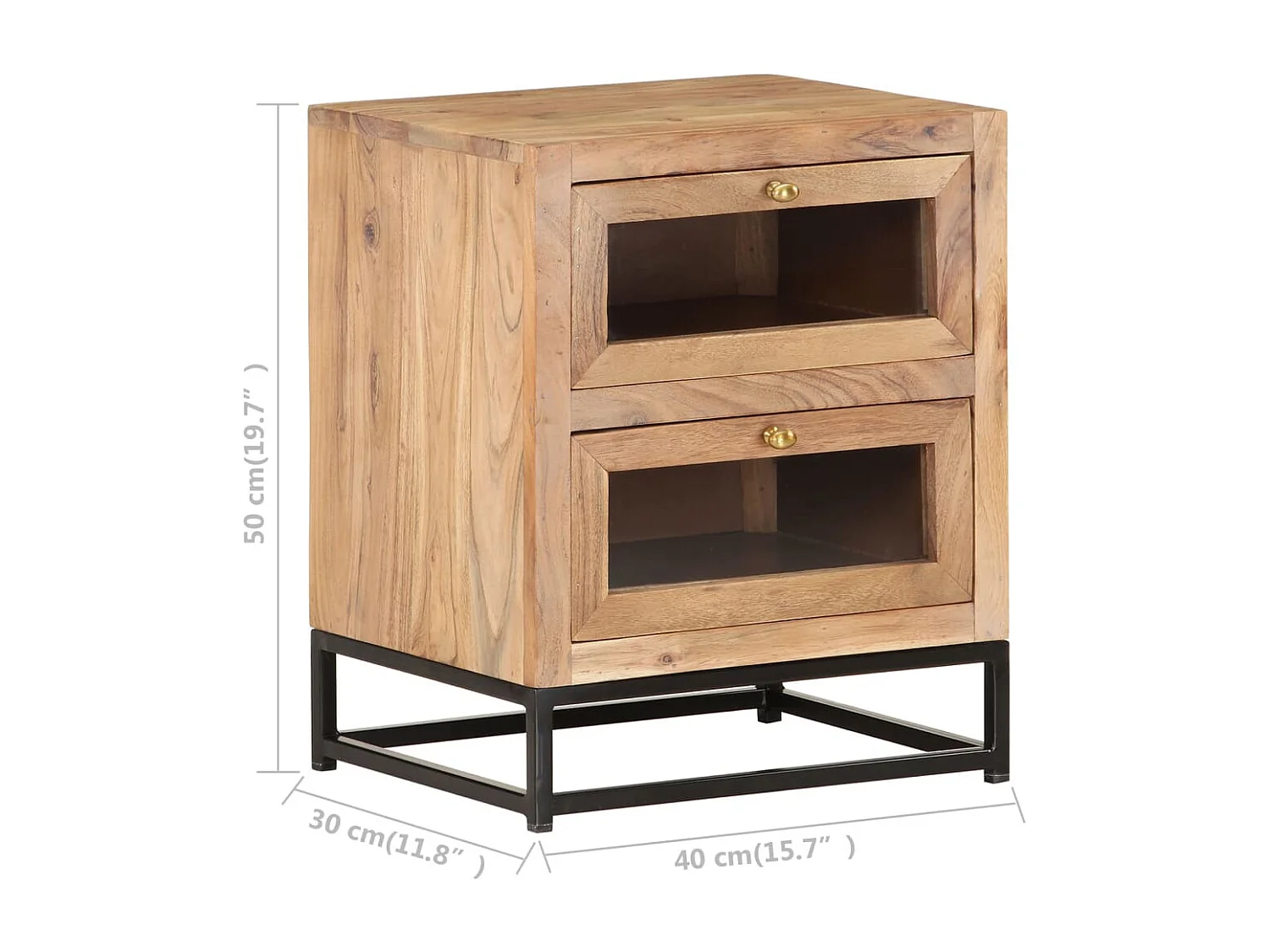 Garden Furniture -  Nachttisch 40x30x50 cm Akazie Massivholz