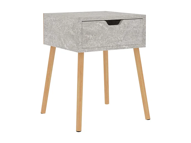 Wellsville  Table de chevet Gris béton 40x40x56 cm Bois d'ingénierie