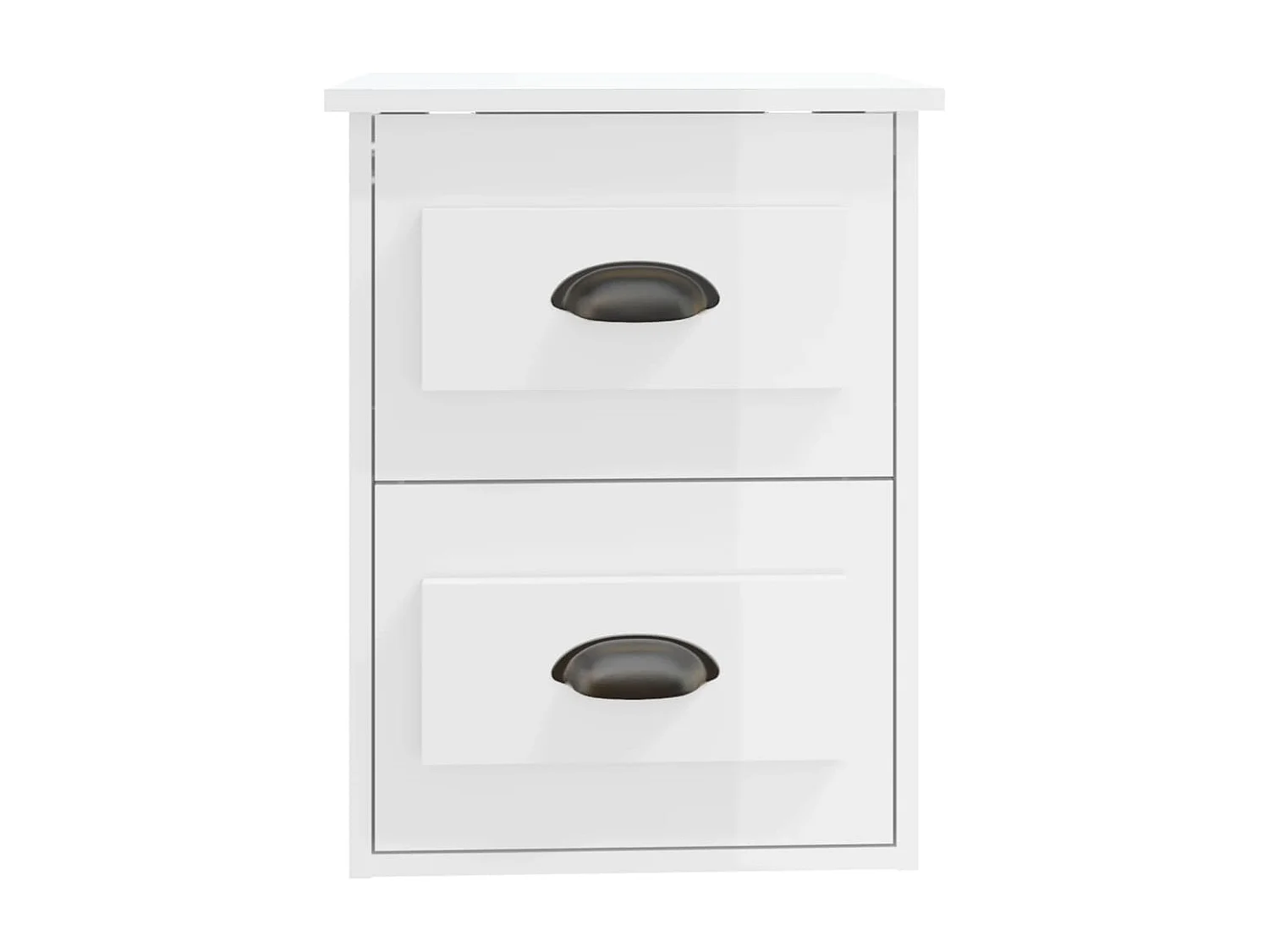 Inez  Table de chevet murale blanc brillant 41,5x36x53 cm