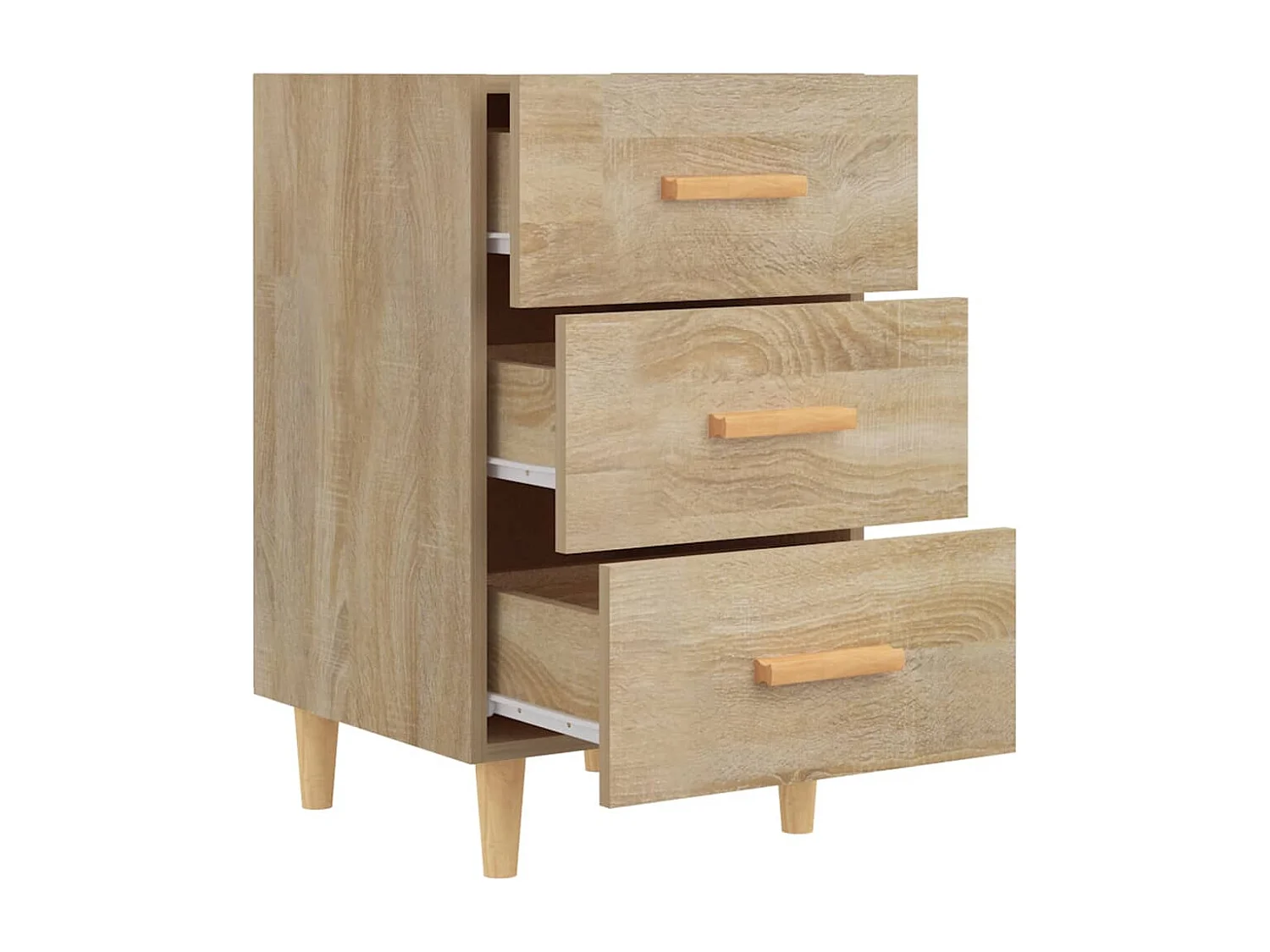 Cash  Table de chevet chêne sonoma 40x40x66 cm bois d'ingénierie