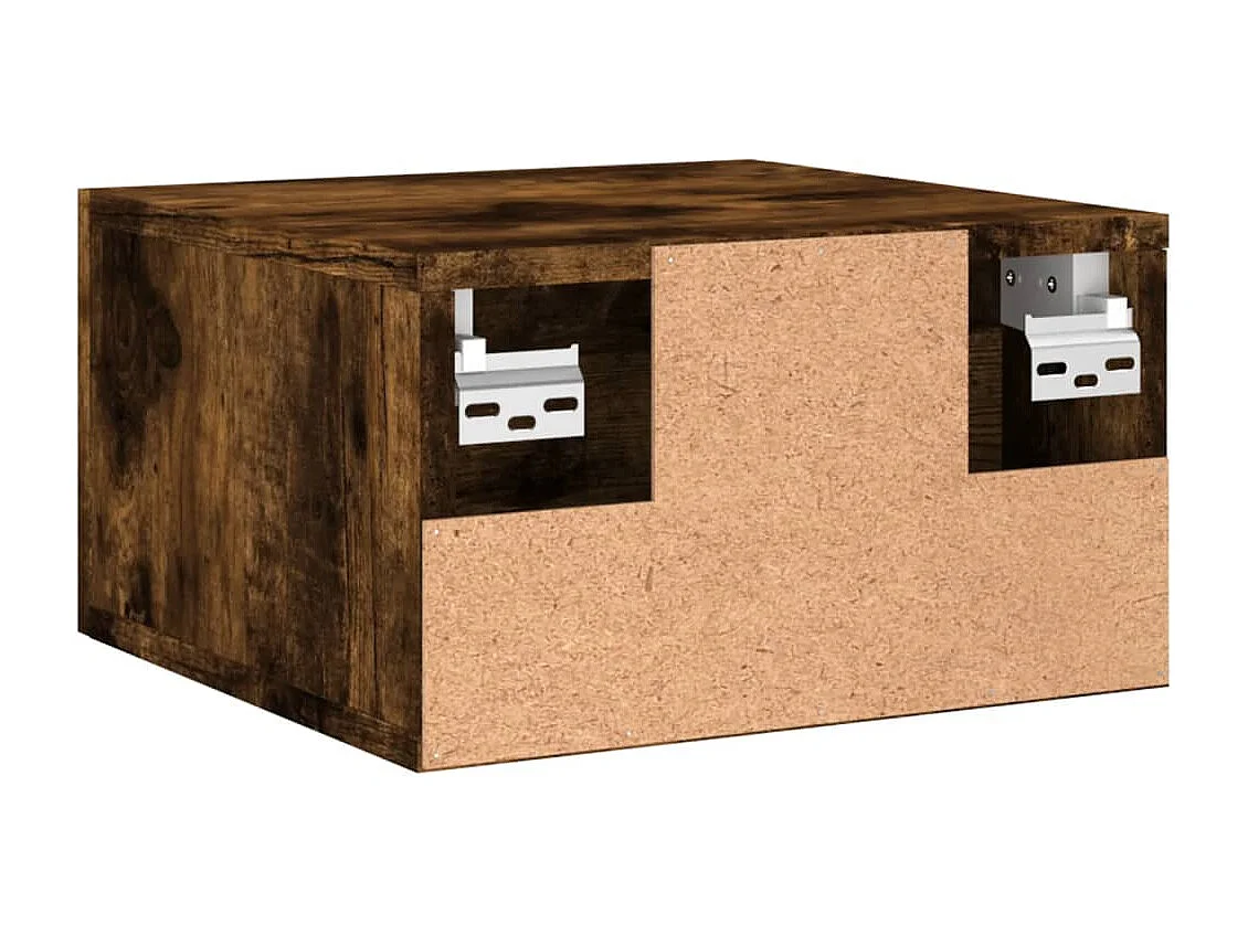 Cataula  Nachtkastjes 2 st wandgemonteerd 35x35x20 cm gerookt eikenkleur