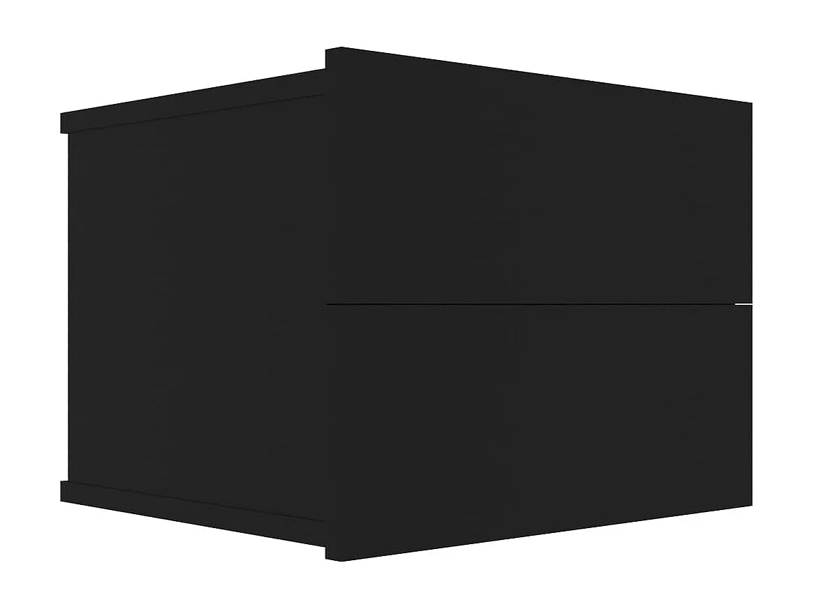 Ylöjärvi  Nachtkastjes 2 st 40x30x30 cm bewerkt hout zwart