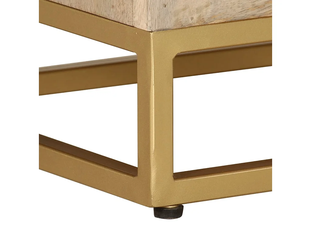 Garden Furniture -  Nachtkastje 40x30x50 cm massief mangohout en ijzer