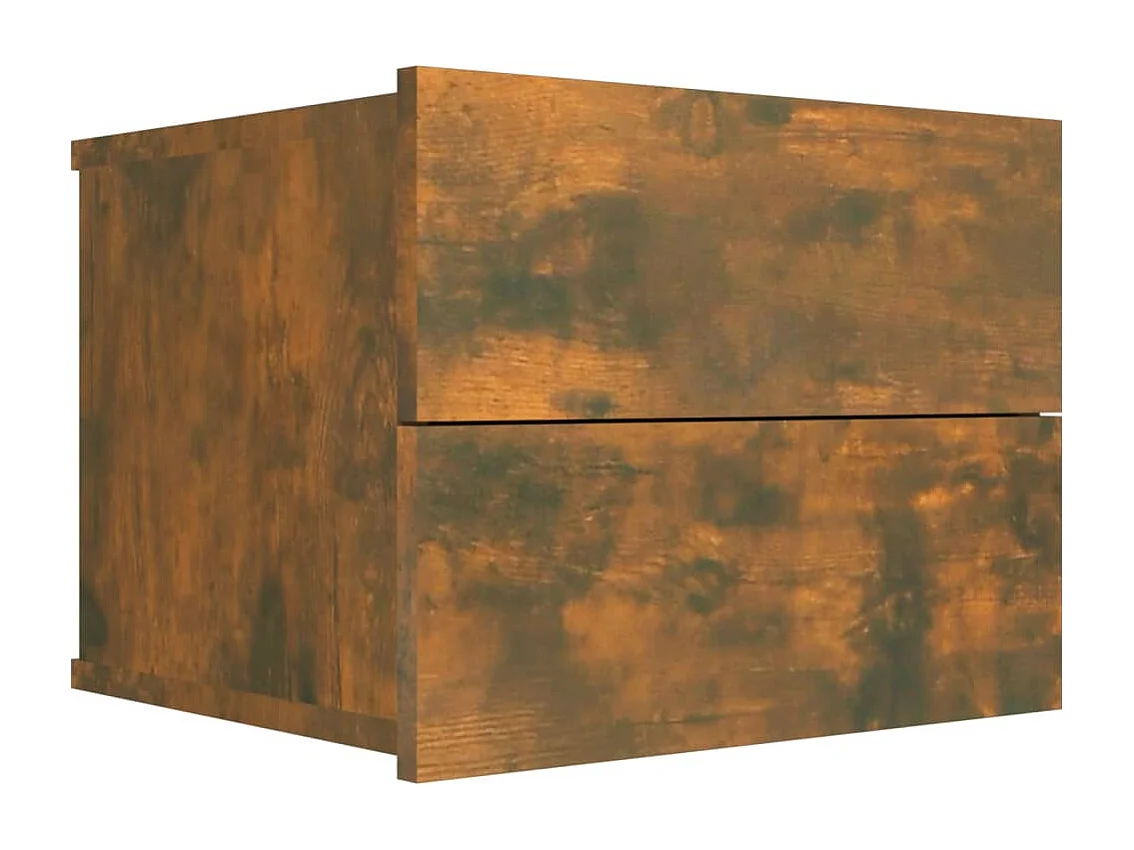 Ylöjärvi  Mesita de noche madera contrachapada roble ahumado 40x30x30 cm