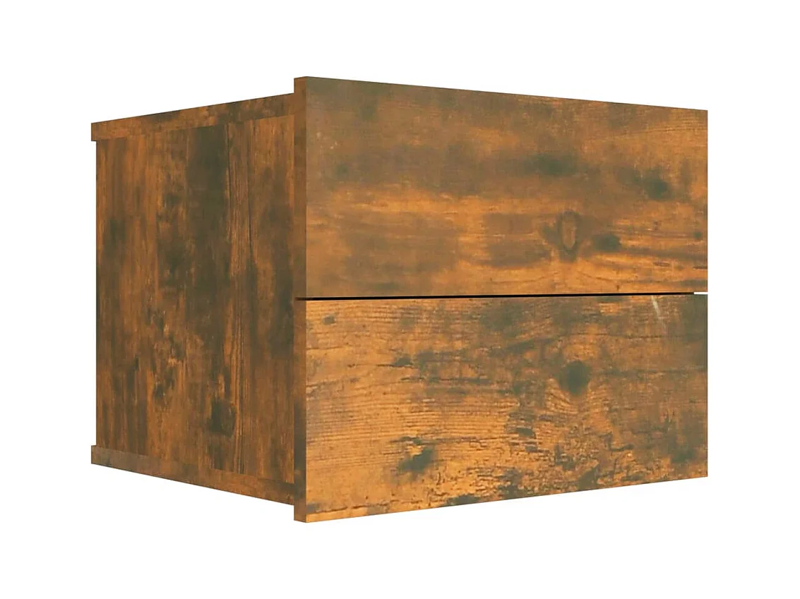 Ylöjärvi  Nachtkastje 40x30x30 cm bewerkt hout gerookt eikenkleurig