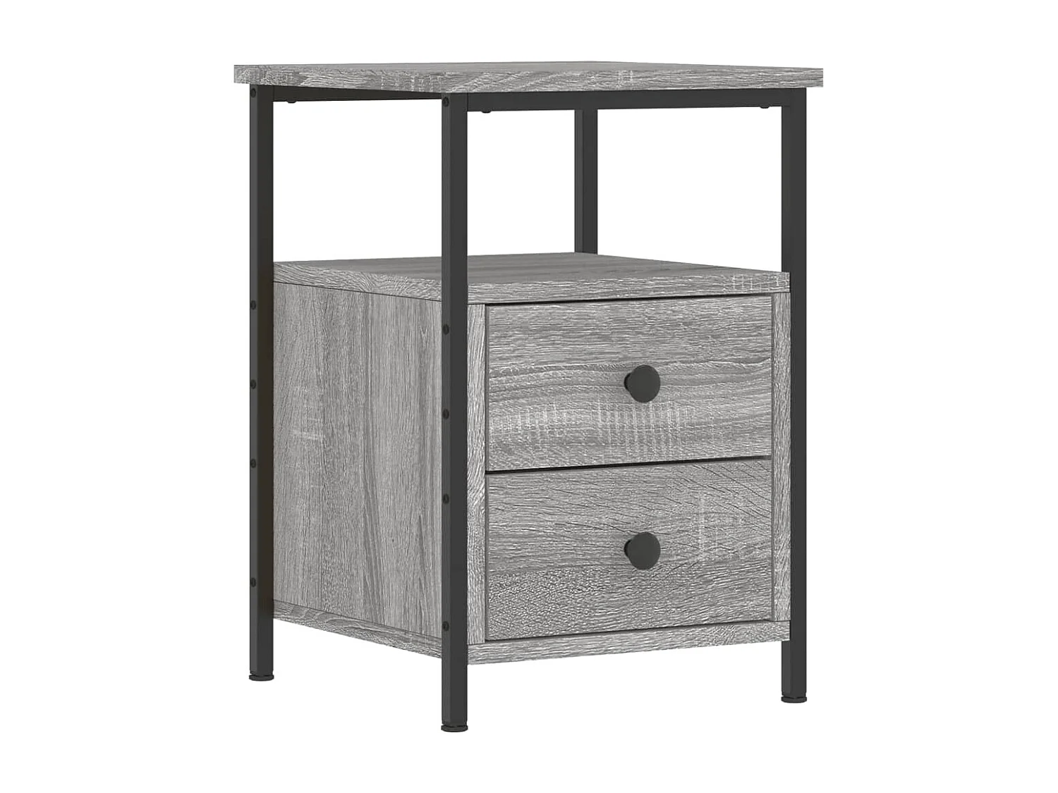 Winter Springs  Table de chevet sonoma gris 34x35,5x50 cm bois d'ingénierie