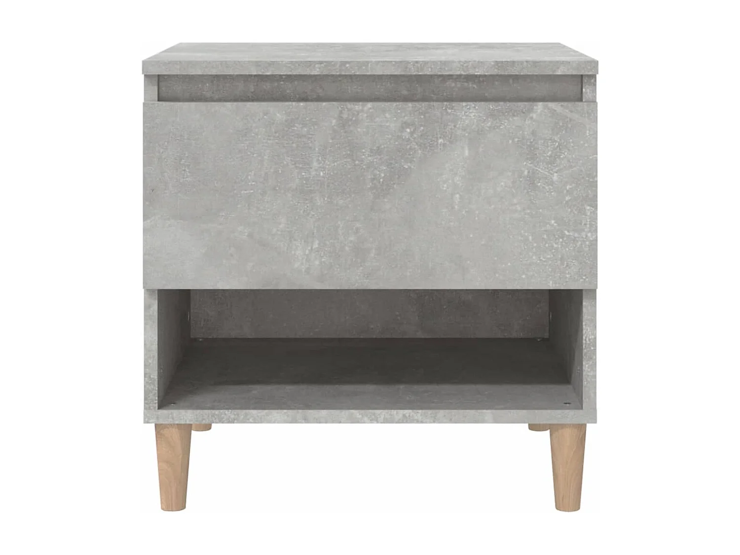 Galorn  Table de chevet Gris béton 50x46x50 cm Bois d'ingénierie