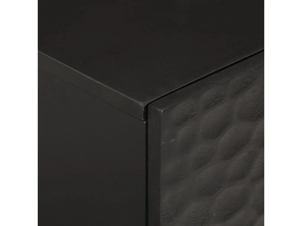 Mariëlle  Nachttisch Schwarz 40x33x46 cm Massivholz Mango