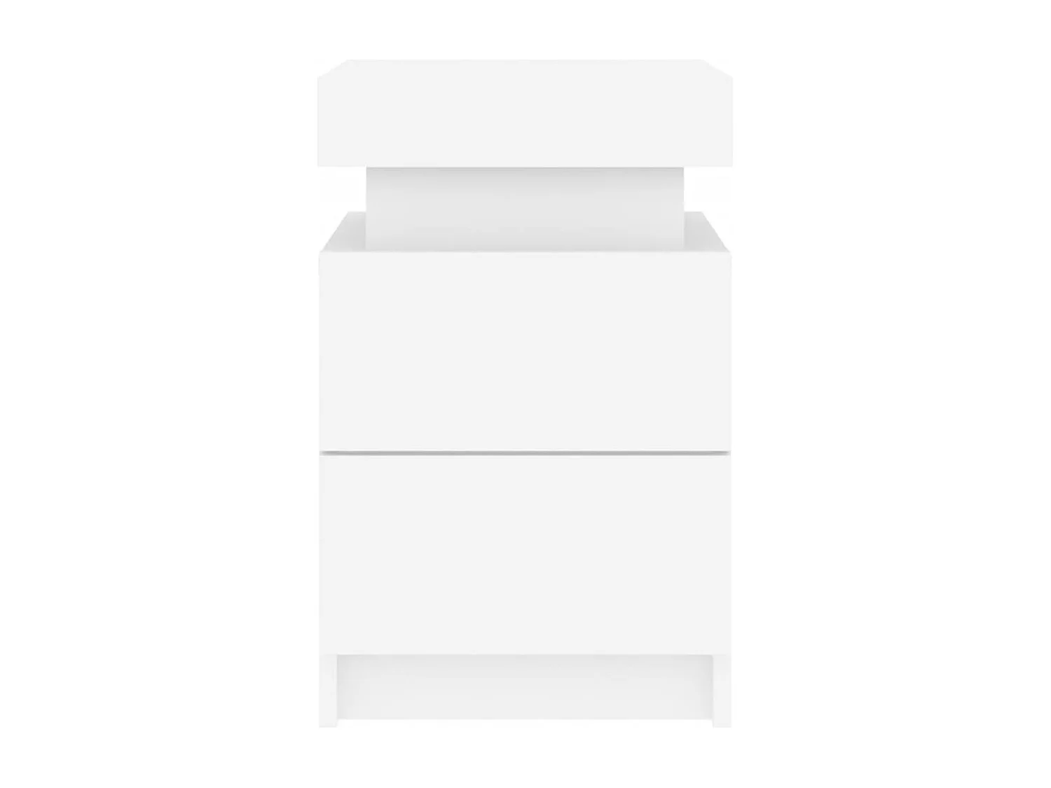 Barry John  Nachtkastje met LED-verlichting 35x39x55 cm wit