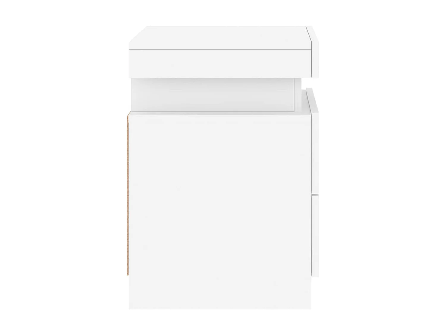 Barry John  Table de chevet avec lumières LED blanc 35x39x55 cm