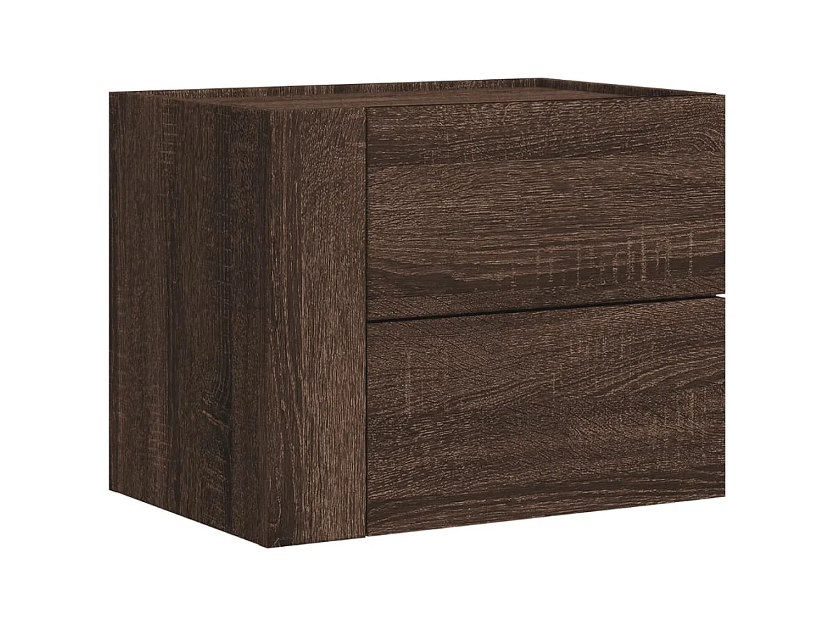 Dayton  Table de chevet murale chêne marron 45x30x35 cm