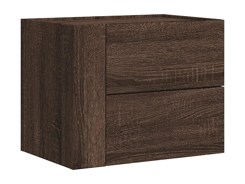 Dayton  Mesita de noche de pared marrón roble 45x30x35 cm