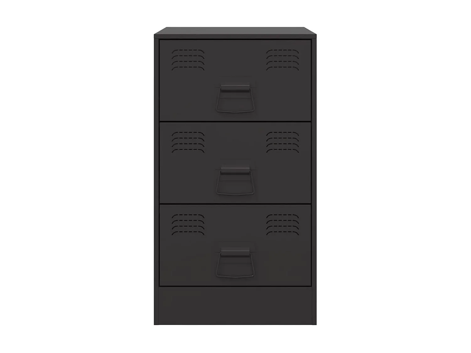 Hereford  Mesitas de noche 2 unidades acero negro 34,5x39x62 cm