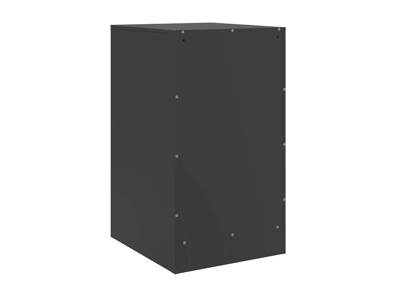 Hereford  Mesitas de noche 2 unidades acero negro 34,5x39x62 cm