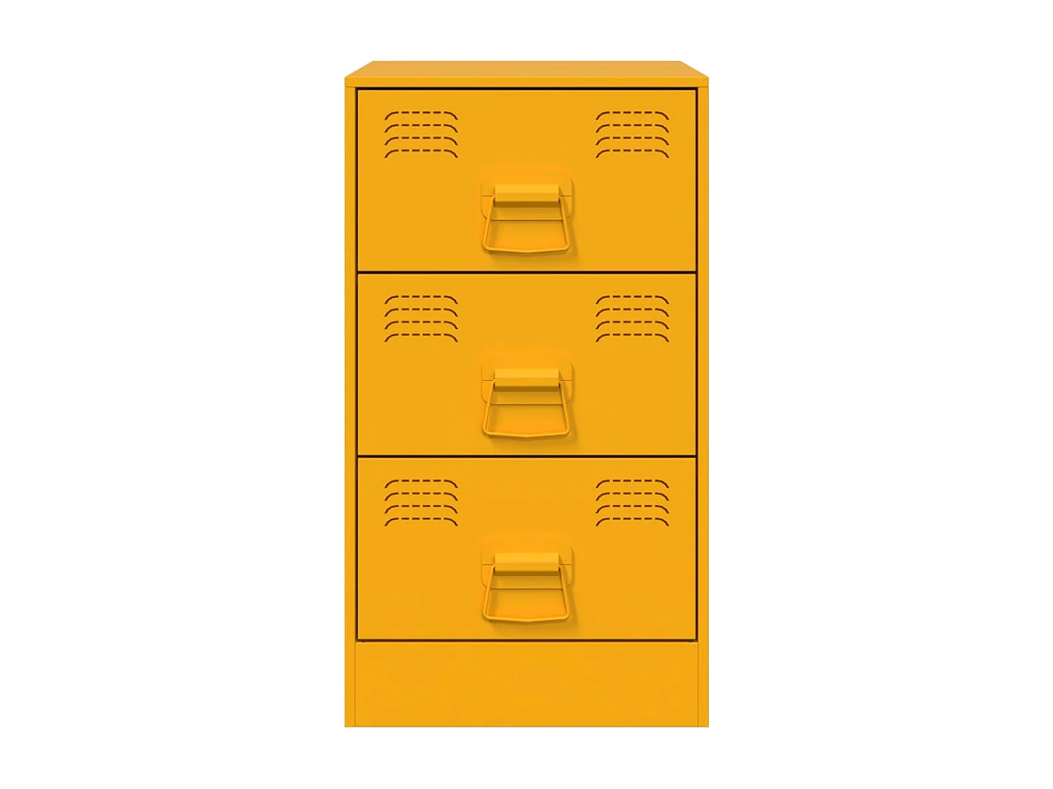 Hereford  Nachtkastje 34,5x39x62 cm staal mosterdgeel