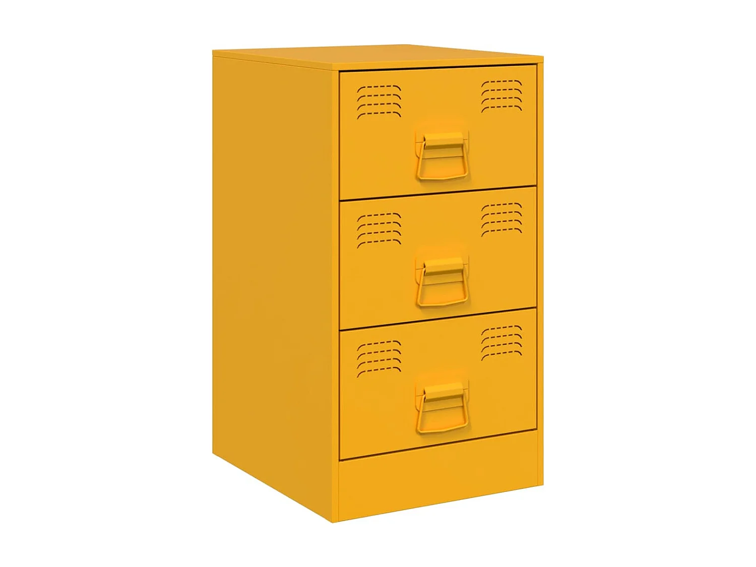 Hereford  Table de chevet jaune moutarde 34,5x39x62 cm acier