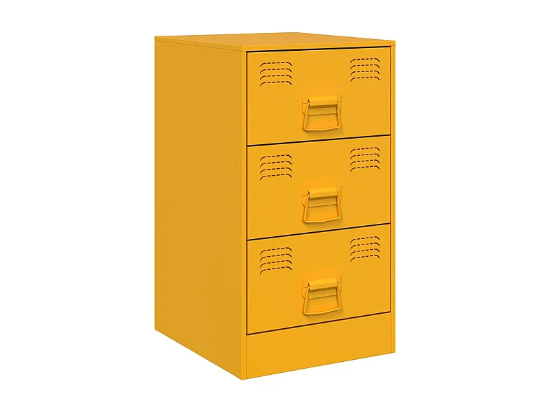 Hereford  Nachttisch Senfgelb 34,5x39x62 cm Stahl