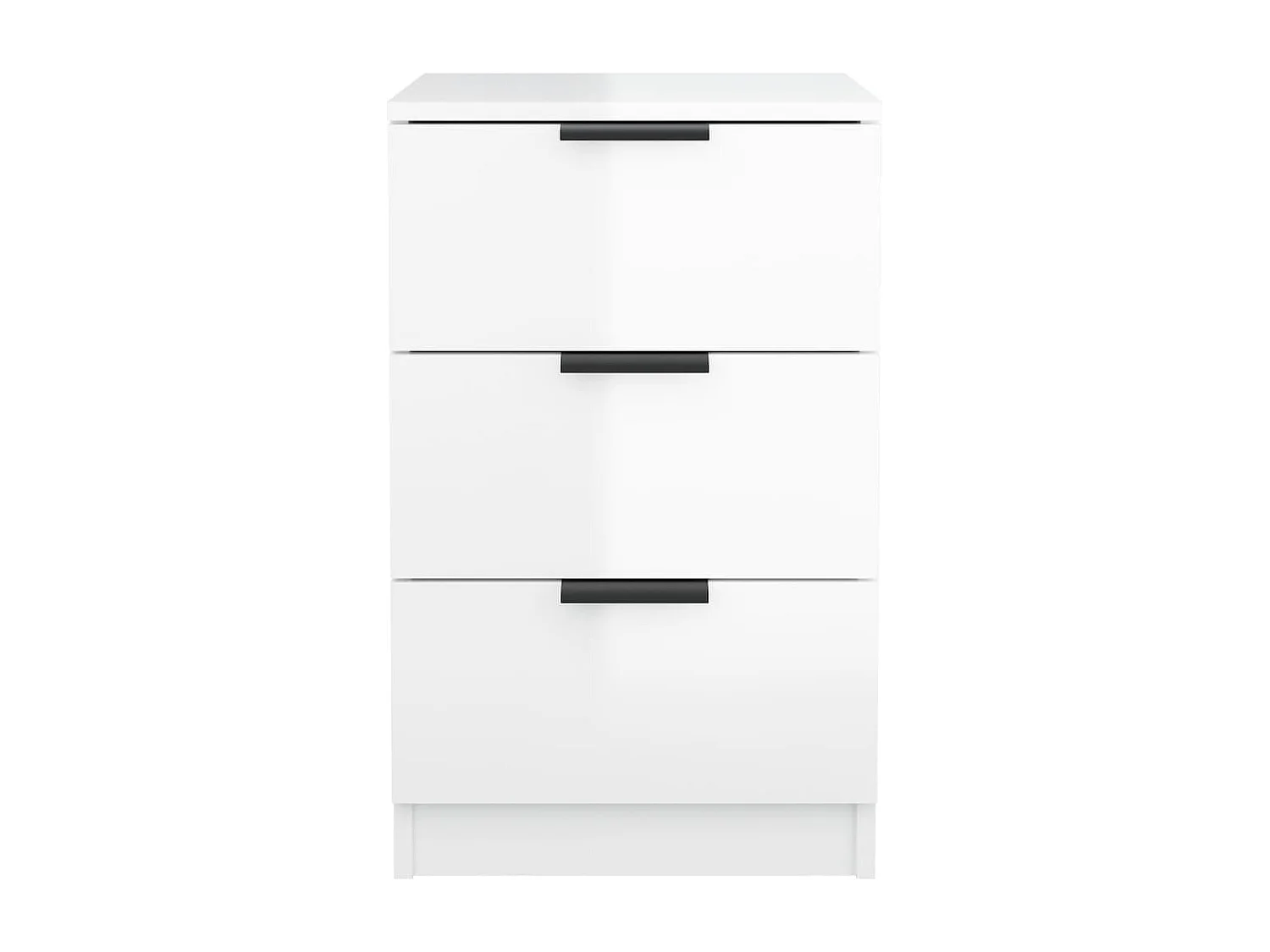 Tucson  Tables de chevet 2 pcs blanc brillant 40x36x65 cm