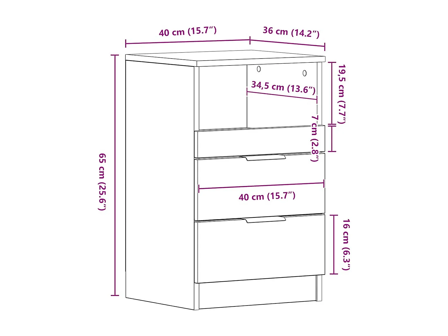 Damien  Tables de chevet 2 pcs Gris béton Bois d'ingénierie