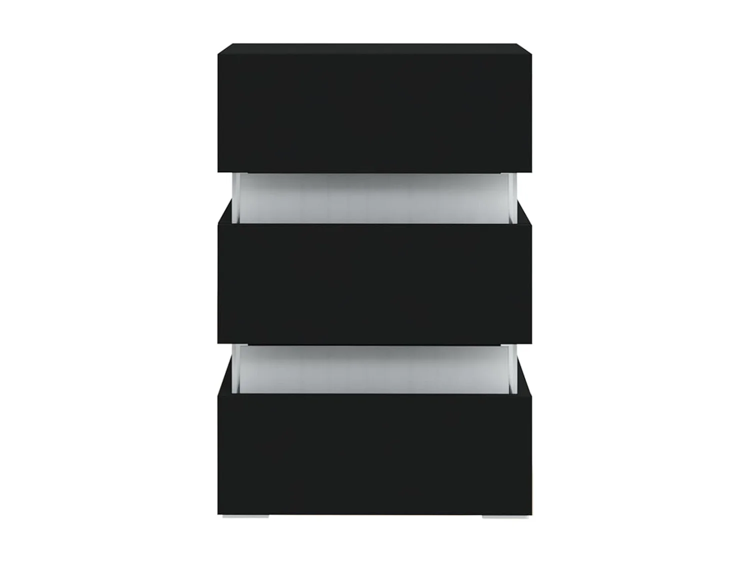 Mohn 326846  Nachtkastje LED 45x35x67 cm bewerkt hout zwart