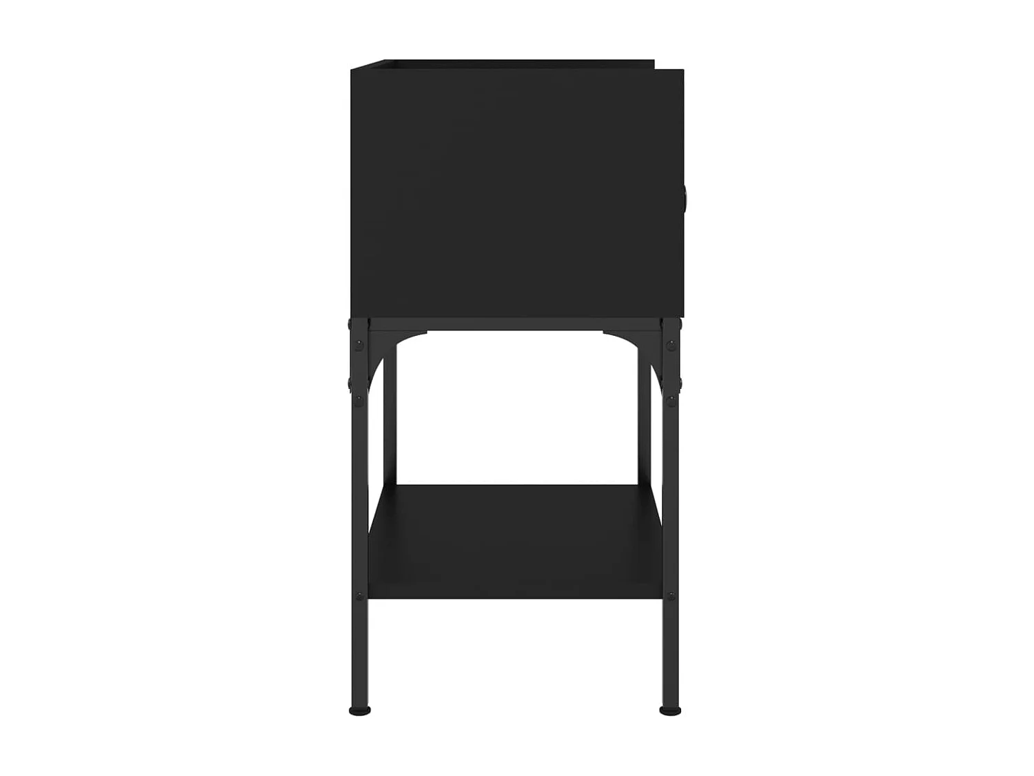 Charlie  Nachttisch Schwarz 40,5x31x60 cm Holzwerkstoff