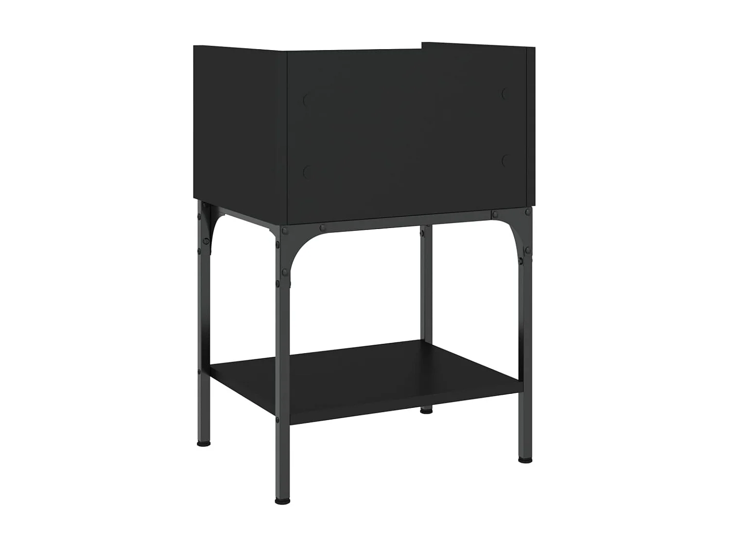 Charlie  Nachttisch Schwarz 40,5x31x60 cm Holzwerkstoff