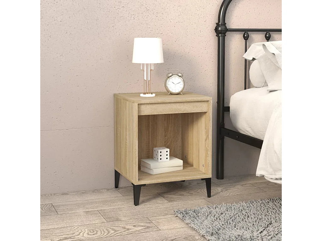 Hartford  Mesita de noche roble Sonoma 40x35x50 cm