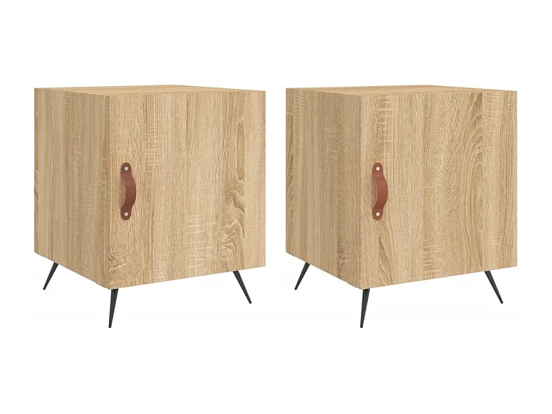 Aars  Tables de chevet 2 pcs chêne sonoma 40x40x50 cm bois ingénierie