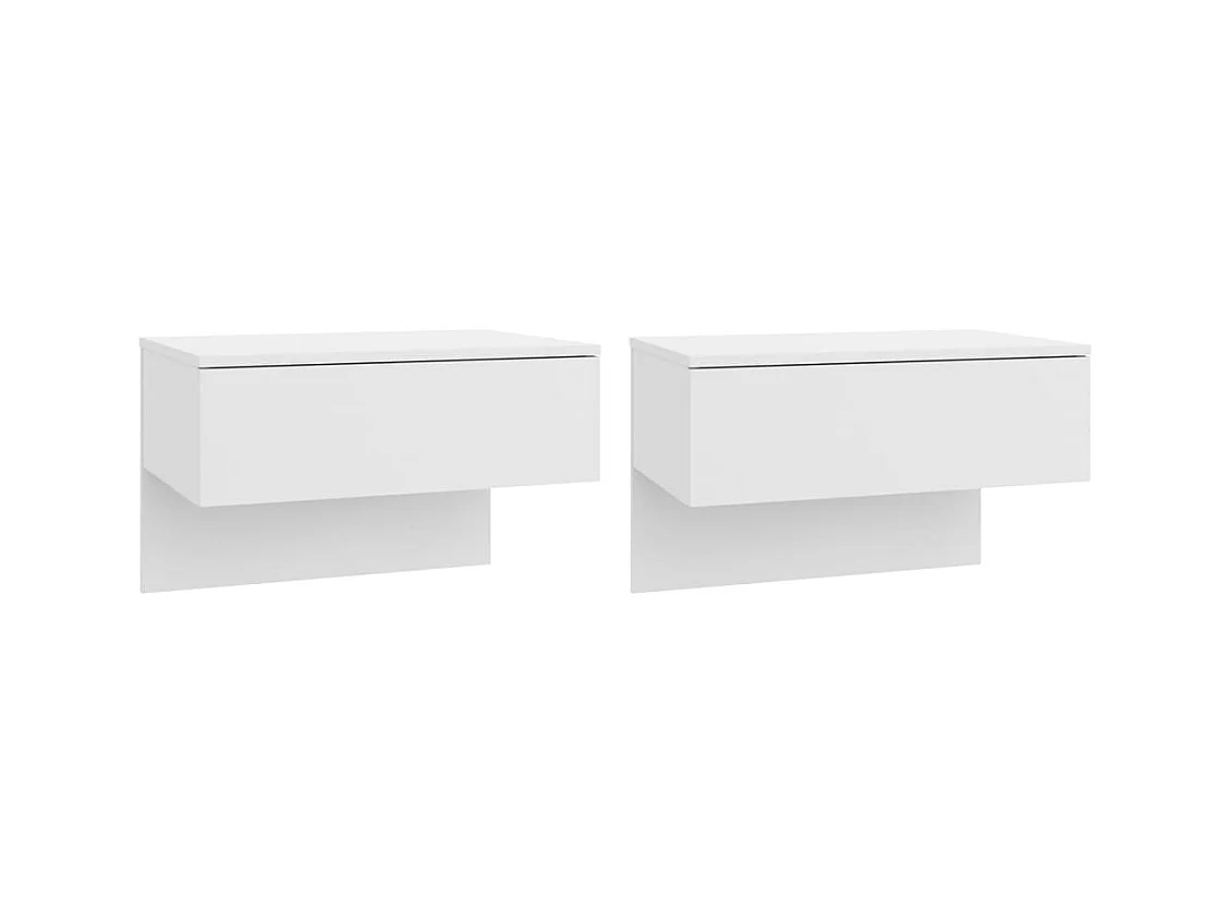 San Jose  Tables de chevet murales 2 pcs Blanc