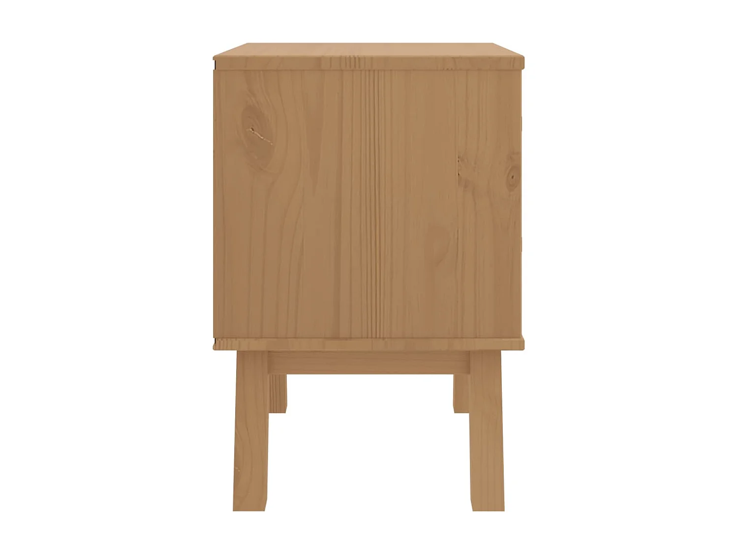 Felicity  Table de chevet OLDEN blanc et marron bois de pin solide