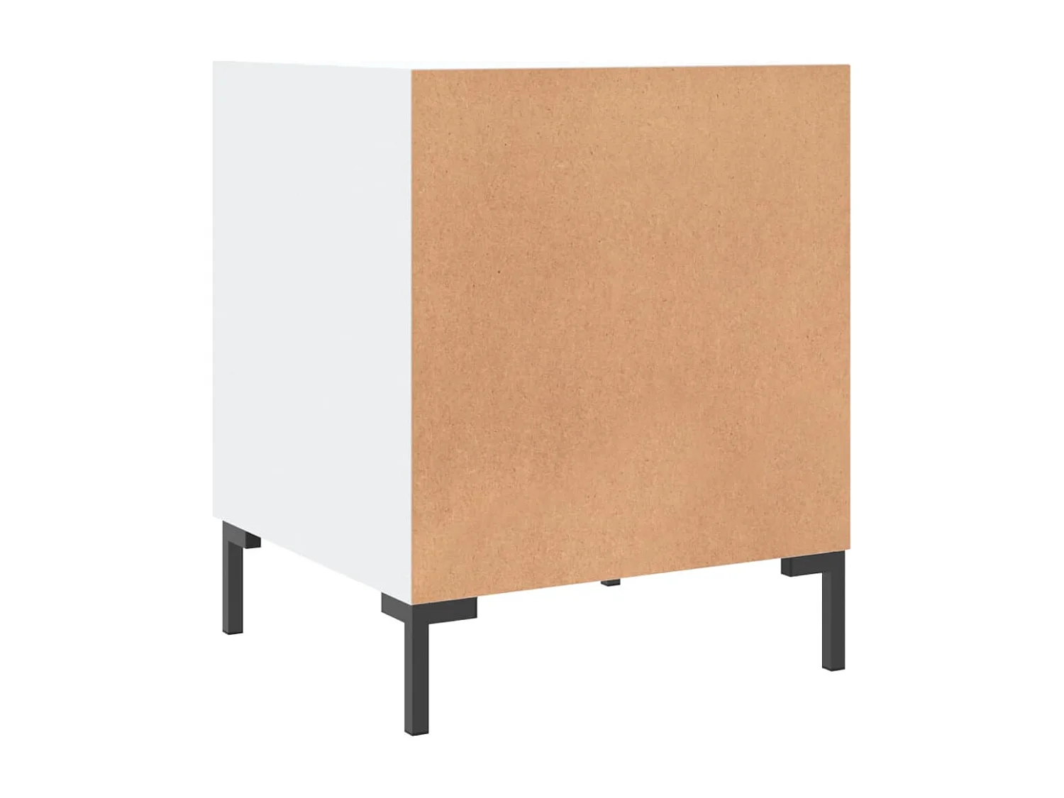 Emarente  Table de chevet blanc 40x40x50 cm bois d’ingénierie