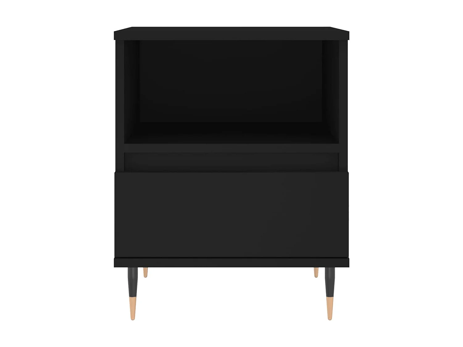 Blandon  Nachtkastjes 2 st 40x35x50 cm bewerkt hout zwart