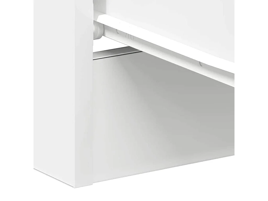 Drumraney  Table de chevet Blanc 38 x 35 x 56 cm Bois d'ingénierie